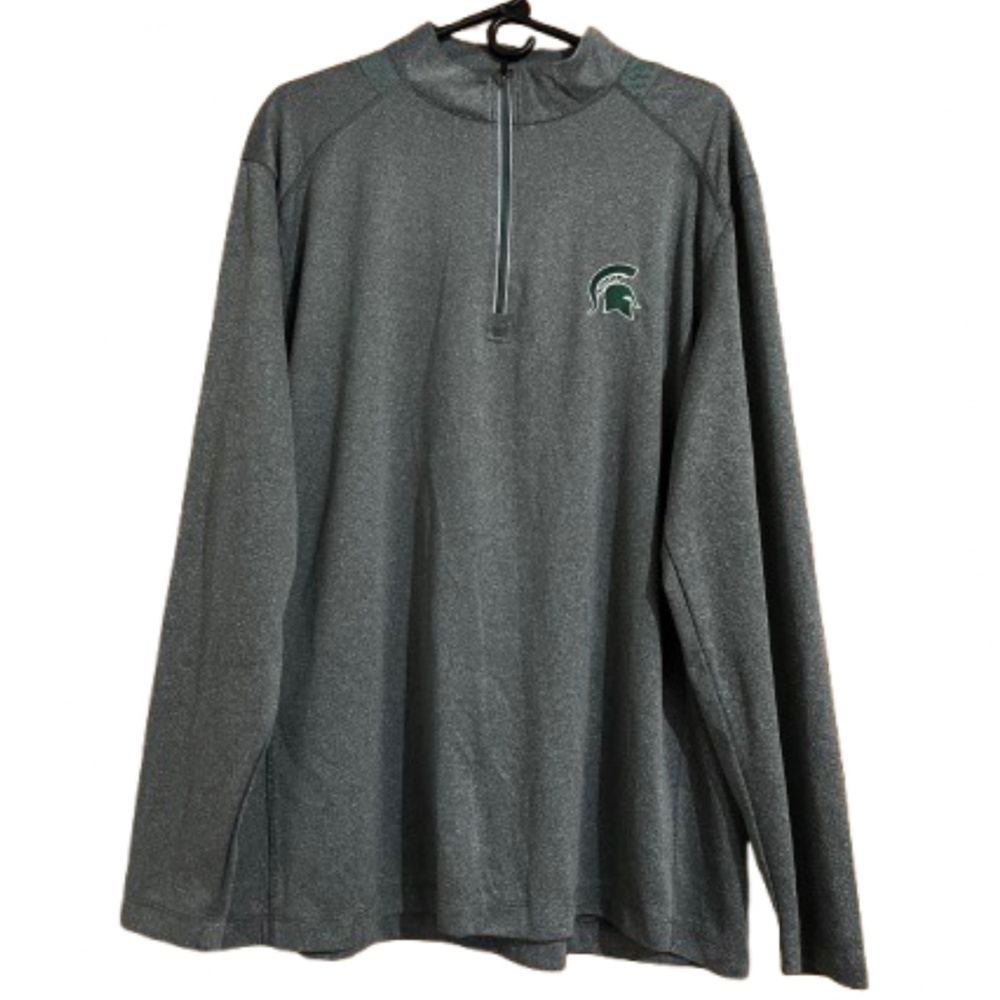 Crable Men’s Gray ATHLEISURE Henley Long Sleeve Outdoor Shirt Sz-XL